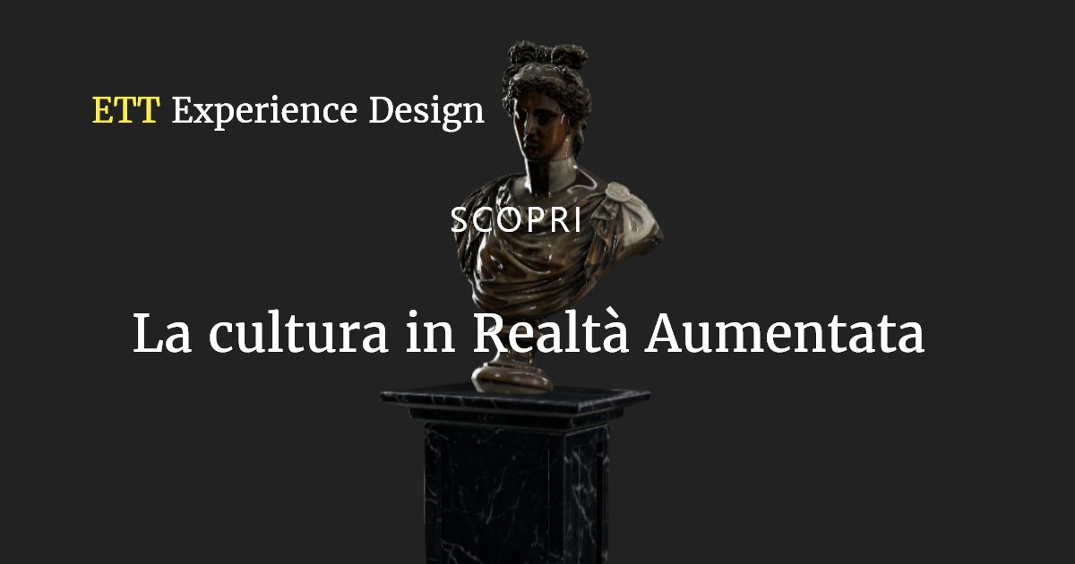 ettspa's tweet photo. Realtà aumentata: facile e immediata, l’#AR è una tecnologia che può valorizzare ogni tipo di experience.
Nel settore dei beni culturali, questo tipo di innovazione arricchisce la fruizione dell’opera d’arte trasformandola in esperienza multisensoriale.

https://t.co/5idoOJiAWN https://t.co/z3ilZB8FzJ