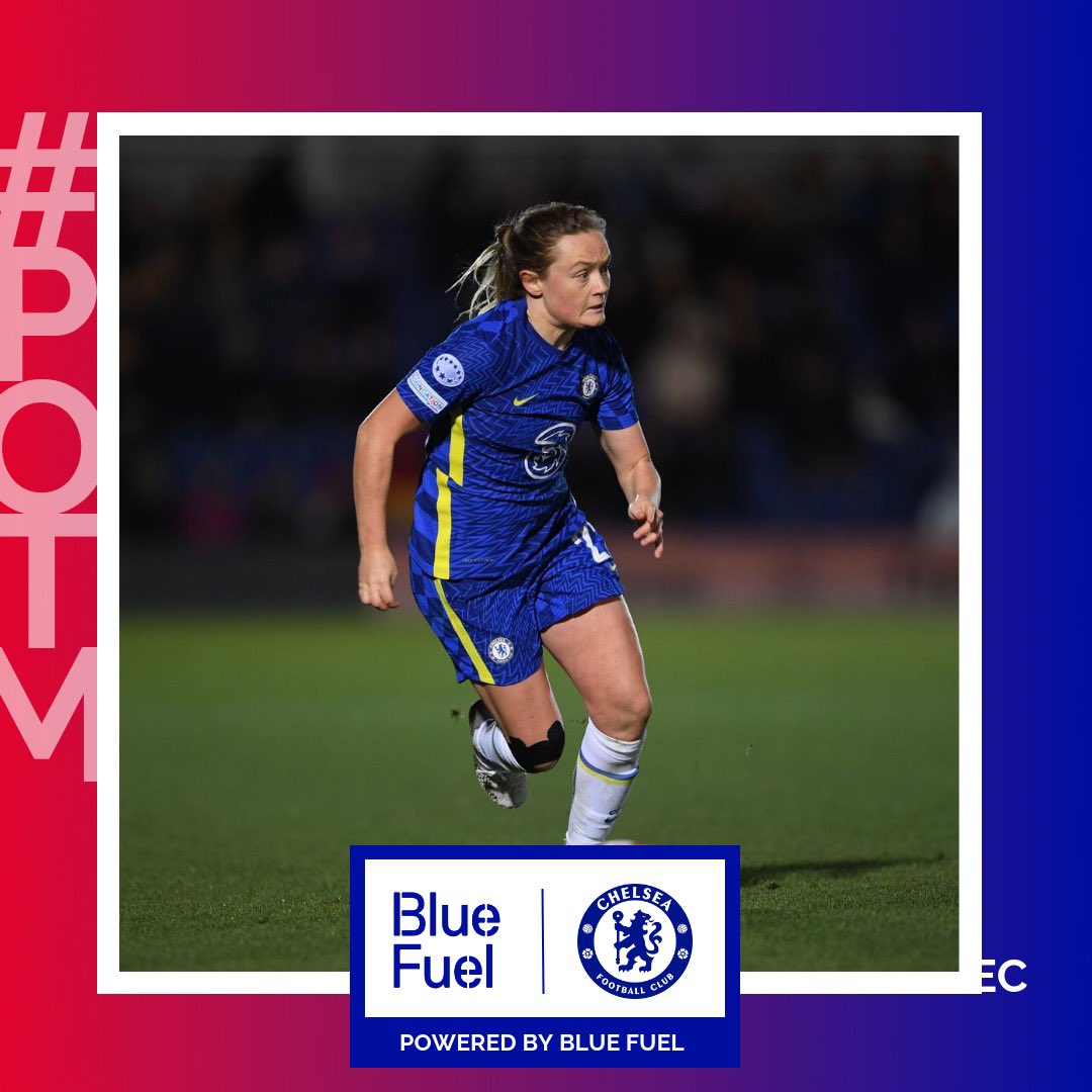 Now that’s a tidy finish! Congratulations to our #POTM @erincuthbert_ 👏

#PoweredByBlueFuel #CFC #Chelsea #BlueFuel