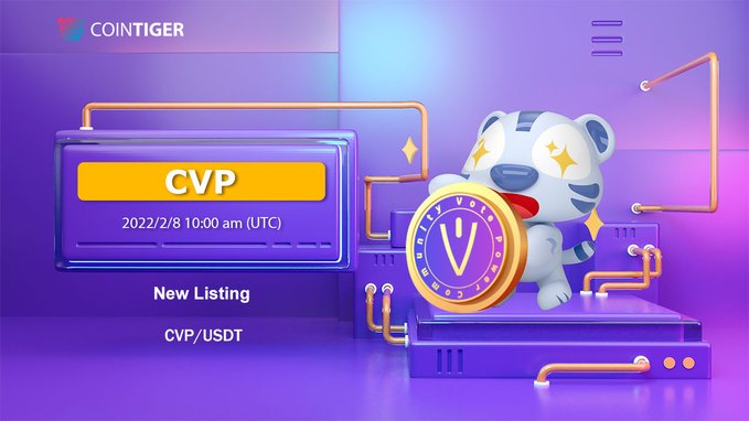 CoinTigerRussia's tweet photo. 📢#CoinTigerNewListing
 
#CVP/USDT скоро станет доступной на #CoinTiger в 10:00, 08/02/2022 (UTC).
@commetaverse

🌟Сайт:https://t.co/NEnYcuVs9E 
🌟Telegram:https://t.co/eue5KclVnp 
 
🔥Детали: https://t.co/HoYOBd2aLU https://t.co/uwEPIN2sed