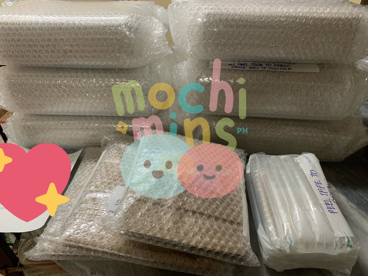 MochiminsPH's tweet photo. #MochiminUPDATES Majority of B8 orders have been packed! 💗 I’ll be booking for GGX and sending DMs to confirm your delivery details. 

Please don’t forget to sanitize your parcels, and erase your personal info from the waybill for safety! Thank you so much 🥰 https://t.co/mRWdkdYN8r