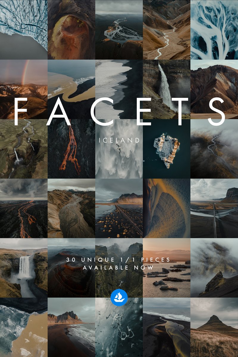 I'm super happy to release my genesis collection FACETS // ICELAND, featuring 30 images (all 1/1 editions).

I've poured my heart and soul into this one and feel like they are some of my best shots to date. 

Full thread + link below 👇
opensea.io/collection/fac…