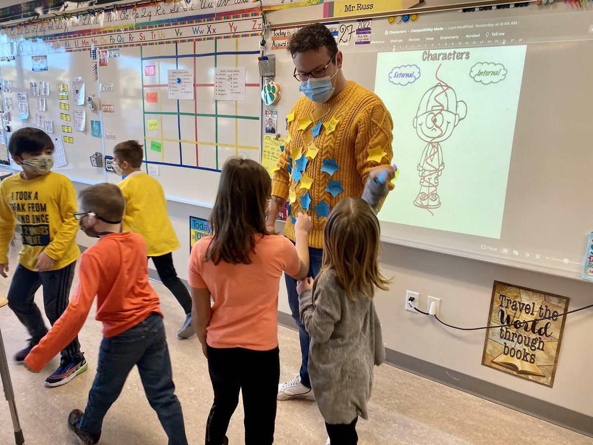 Our student teacher <a href="/notbr0ck/">Brock</a>, did not wear a word shirt on Wear Your Words Day at <a href="/CrossingCooper/">Cooper’s Kids</a>. So we practiced identifying external and internal character traits. <a href="/Ambrose_BEd/">Ambrose BEd</a>