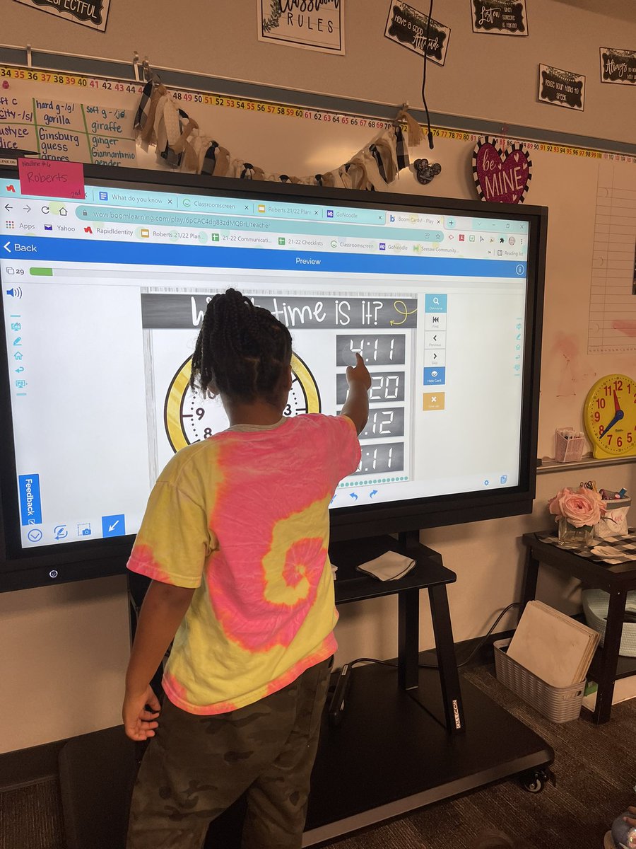 We have loved having our Newline board! Practicing time with <a href="/BoomLearning/">Boom</a> cards!!! #CardinalPride #FCE2022 <a href="/HumbleISD_FCE/">Fall Creek Elem</a> <a href="/HumbleElemMath/">Humble ISD Elementary Math</a> @MrsHudson_FCE