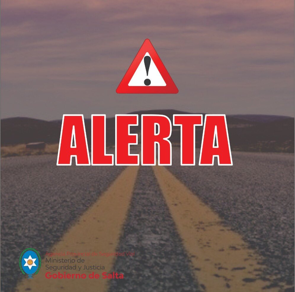 ⚠️ ATENCIÓN
❌CORTE en #RN34 km 1148 altura Los Lapachos por anegamiento
✅ Desvío habilitado en 
#RP61 Aguas Calientes 
#RP10 Güemes p/vehículos livianos
#RN9 camino de cornisa desde Jujuy
👮🏼👮🏻‍♂️ Personal vial realizando desvíos y asistencia.
⚠️Evite viajar a la zona
#APSV #Salta