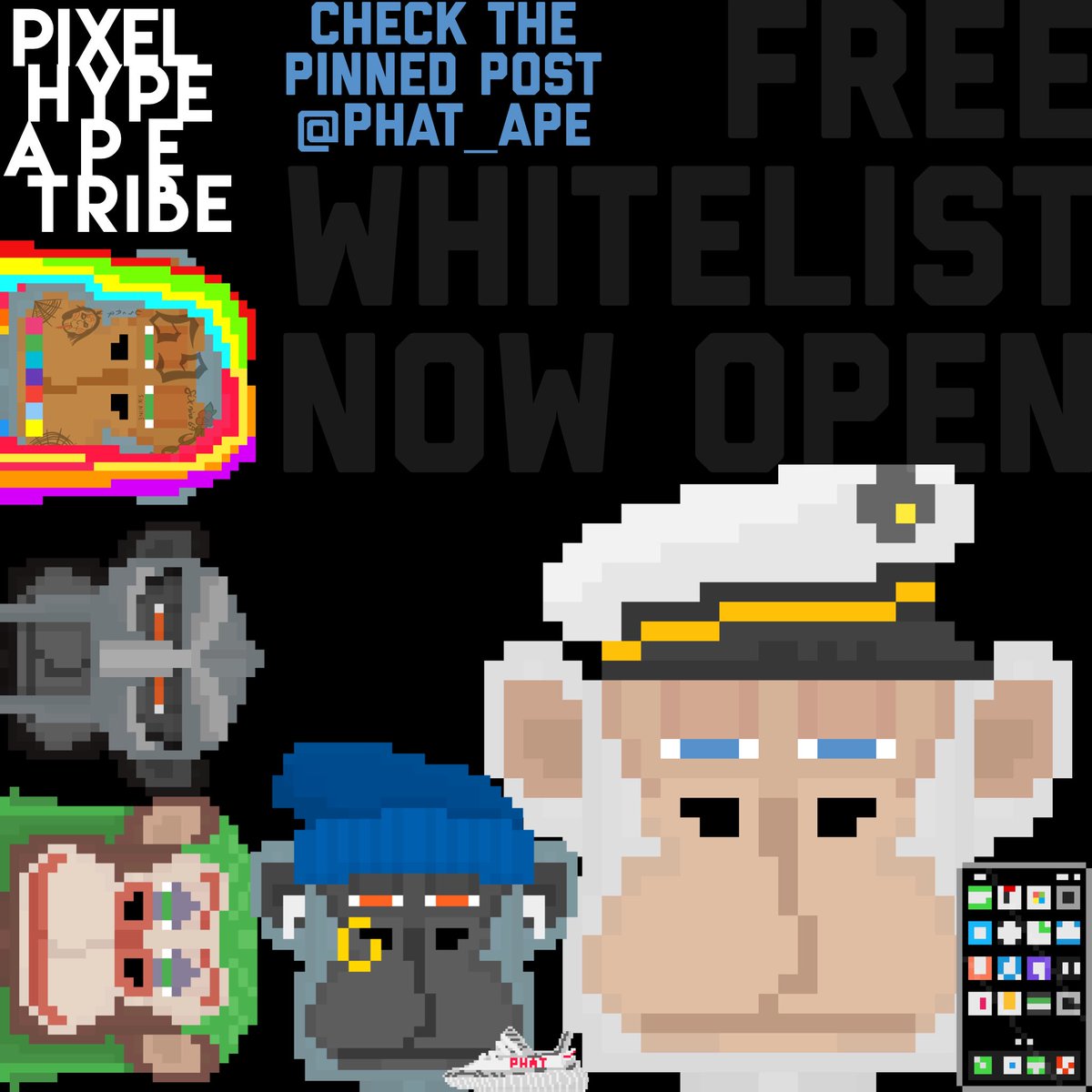 Get Your Ape Day One 🦍

Don’t miss out. 
PHAT apes are coming soon. 
                 /Join the tribe\

Check the pinned post

#whitelist #PHATapes #PixelHypeApeTribe #NFT #HAPEBEAST #bayc #FREEnft Whitelist #minting #NFTdrop #HAPE #HAPEBEASTGANG #APE #MAYC