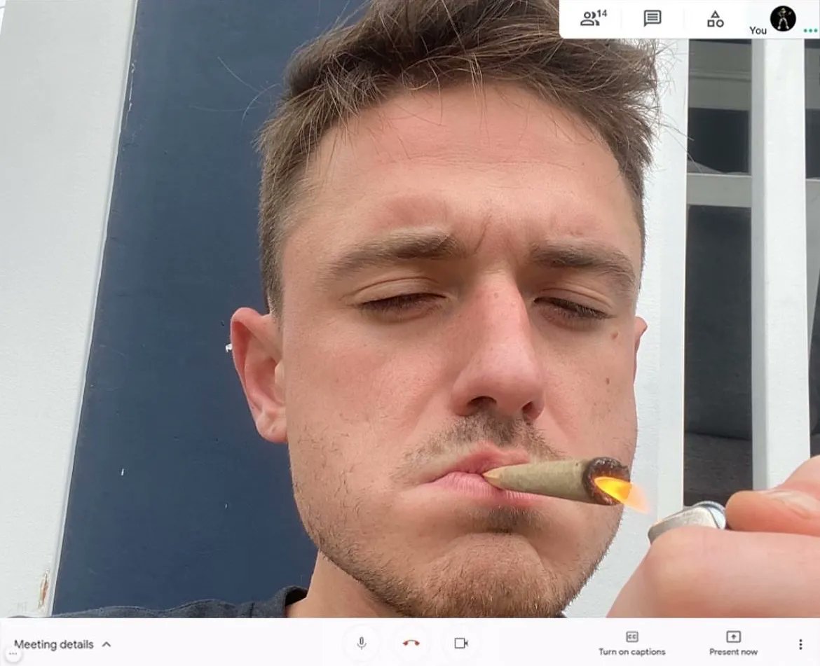 Why isn’t your camera on?

Me: