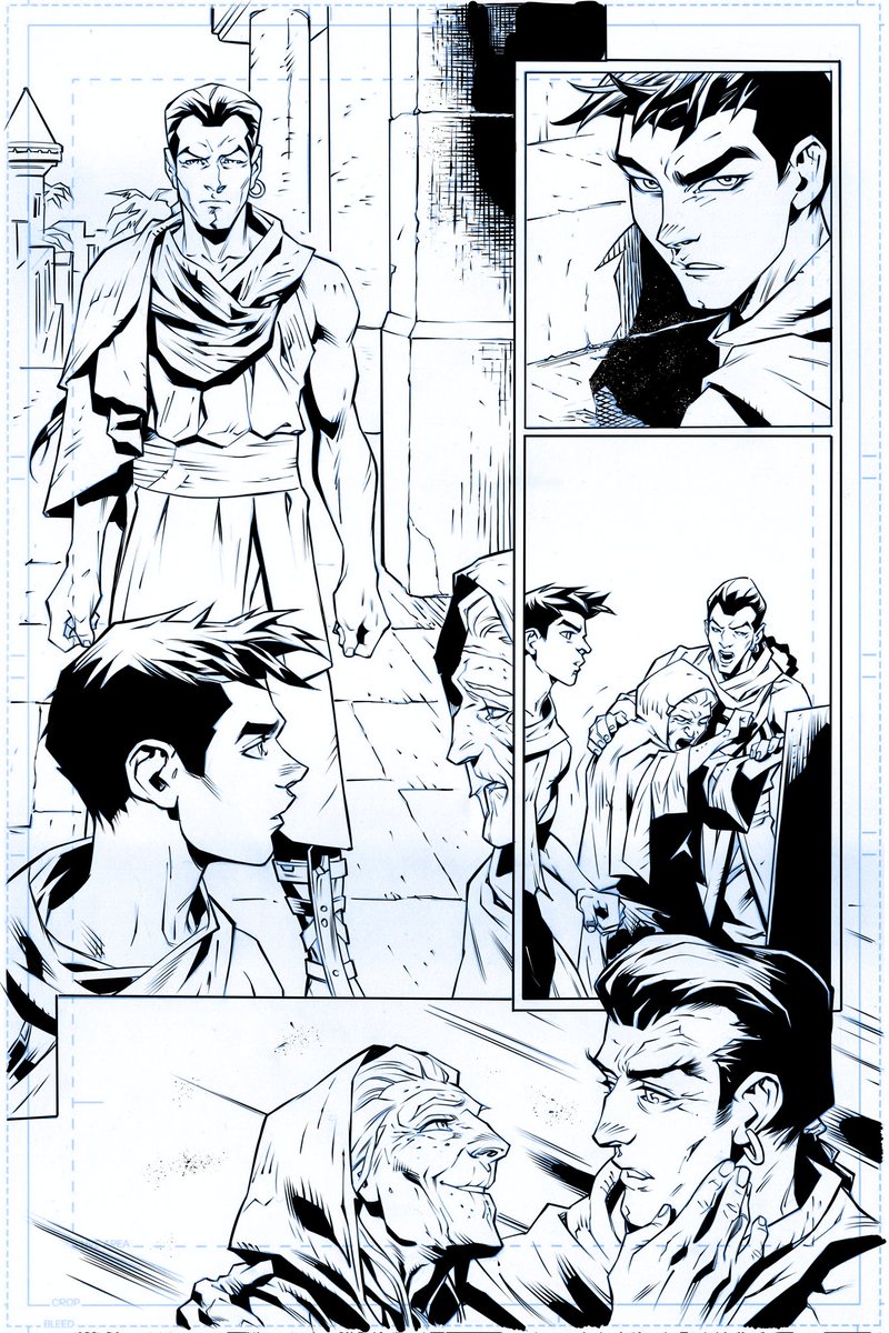 RaffaSemeraro's tweet photo. Ink sample with Great Roger Cruz #rogercruzart #dccomics #inkingcomics https://t.co/bUKc406YeR
