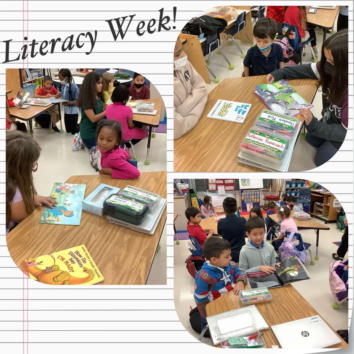 MrsMookEES's tweet photo. For #TimeMachineThursday, Mrs. Mook’s @EES_4th_Graders brought in a favorite book from when they were younger to read with a buddy in Mrs. Mendez’s class! @EESpanthers #LiteracyWeek #ImagineThePossibilitiEES https://t.co/lv1s4EEOL8