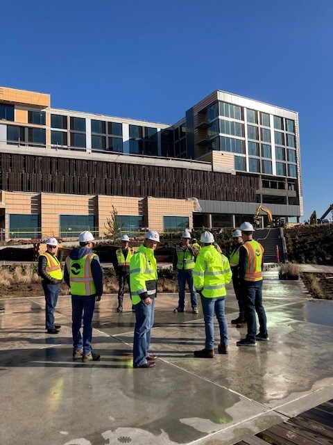 jrawls's tweet photo. @portvanusa Our project team took advantage of the sun and toured progress at #Terminal1 today. Thermory decking is looking great with historic timeline etched in, landscaping underway, furniture taking shape, #RenaissanceTrail and #ACHotelbyMarriott looking shipshape too.🦺⚓️🚢 https://t.co/hzT7eRZfIq
