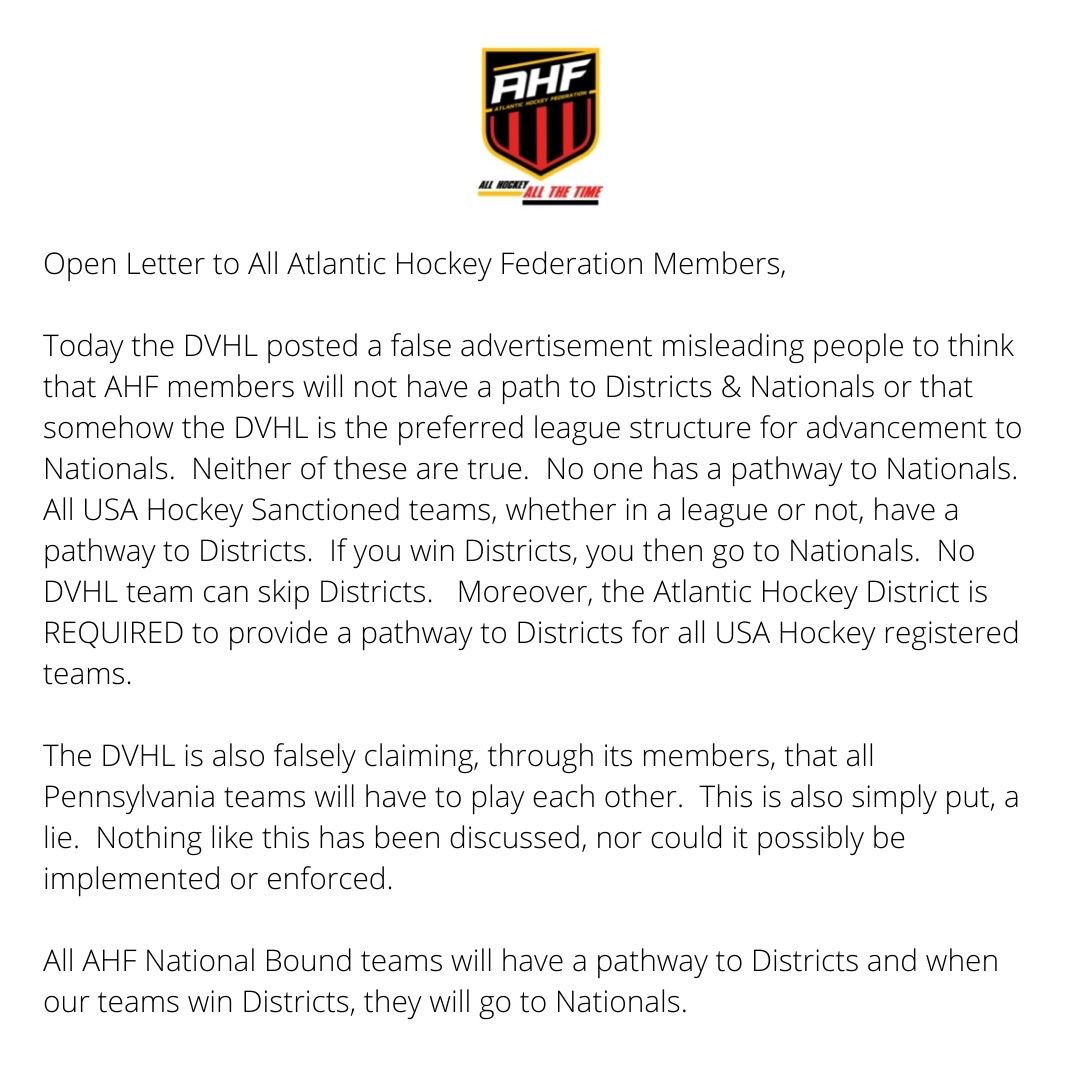 Atlantic Hockey Federation tweet media
