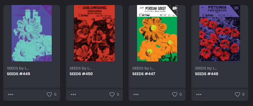 jhudas__'s tweet photo. SEEDS by Lucien Smith 🌱@feareatsthesoil My first real NFT investment. #SEEDSbyLucienSmith A lot has happened since I minted these. Looking forward to watch this project grow. 🌼🌼 @seedsnftproject @servingtheppl #seedsnftproject #nft #servingthepeople https://t.co/7n4hzQ5W3x