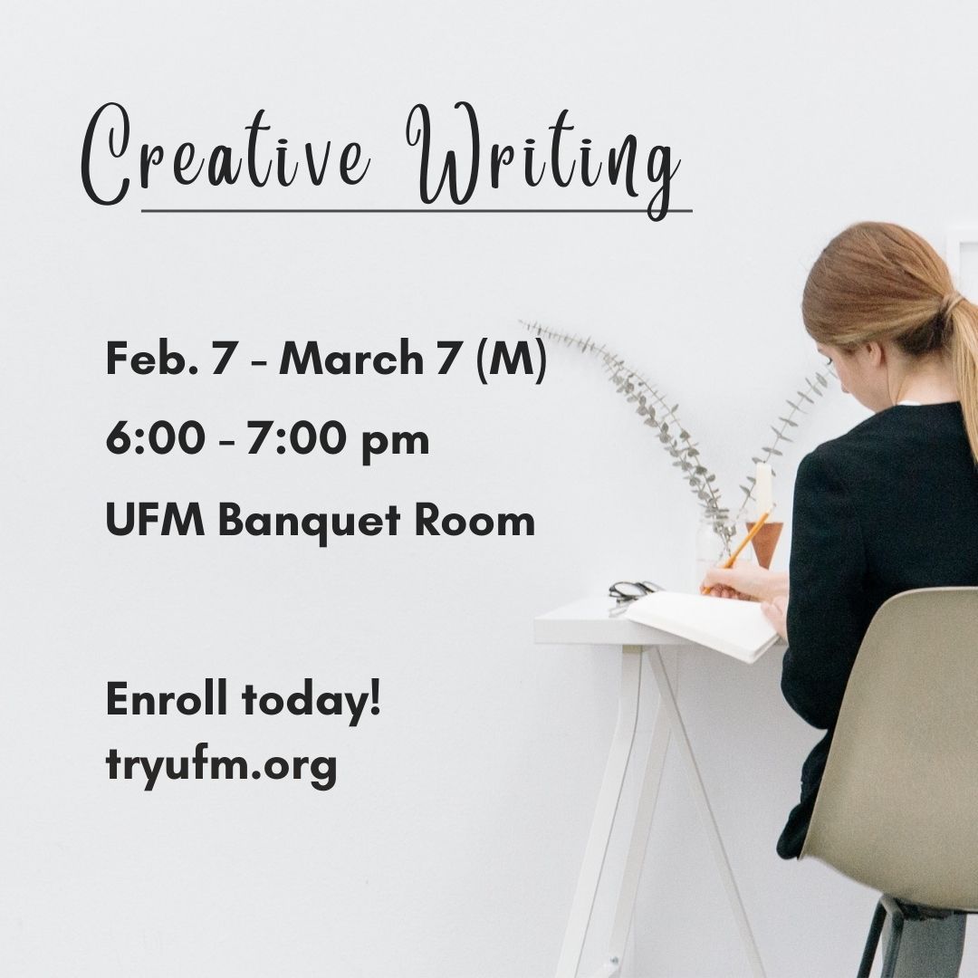 ufmclc's tweet photo. Do you have a story you're ready to bring to life? Creative Writing is a new course that will guide students through the writing process, constructing a narrative, creating compelling characters, &amp; more! First class begins Feb. 7! Enroll here: https://t.co/ni953Ni85p. Ages 13+. https://t.co/t3LHNJjfsj