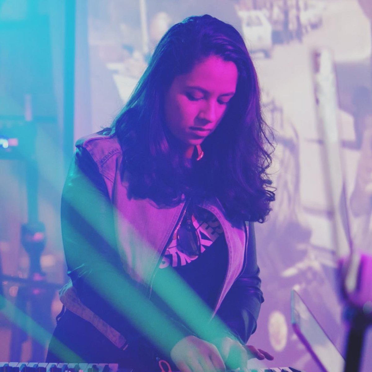 Happy birthday to the best band mate, partner in crime, and artist I know… Julie Chang!! Guys drop her a happy b day as well in the comments below! 🖤✌️ 

keep it Synthwave 🎶🎚🎛🎹🦾🎶
-E