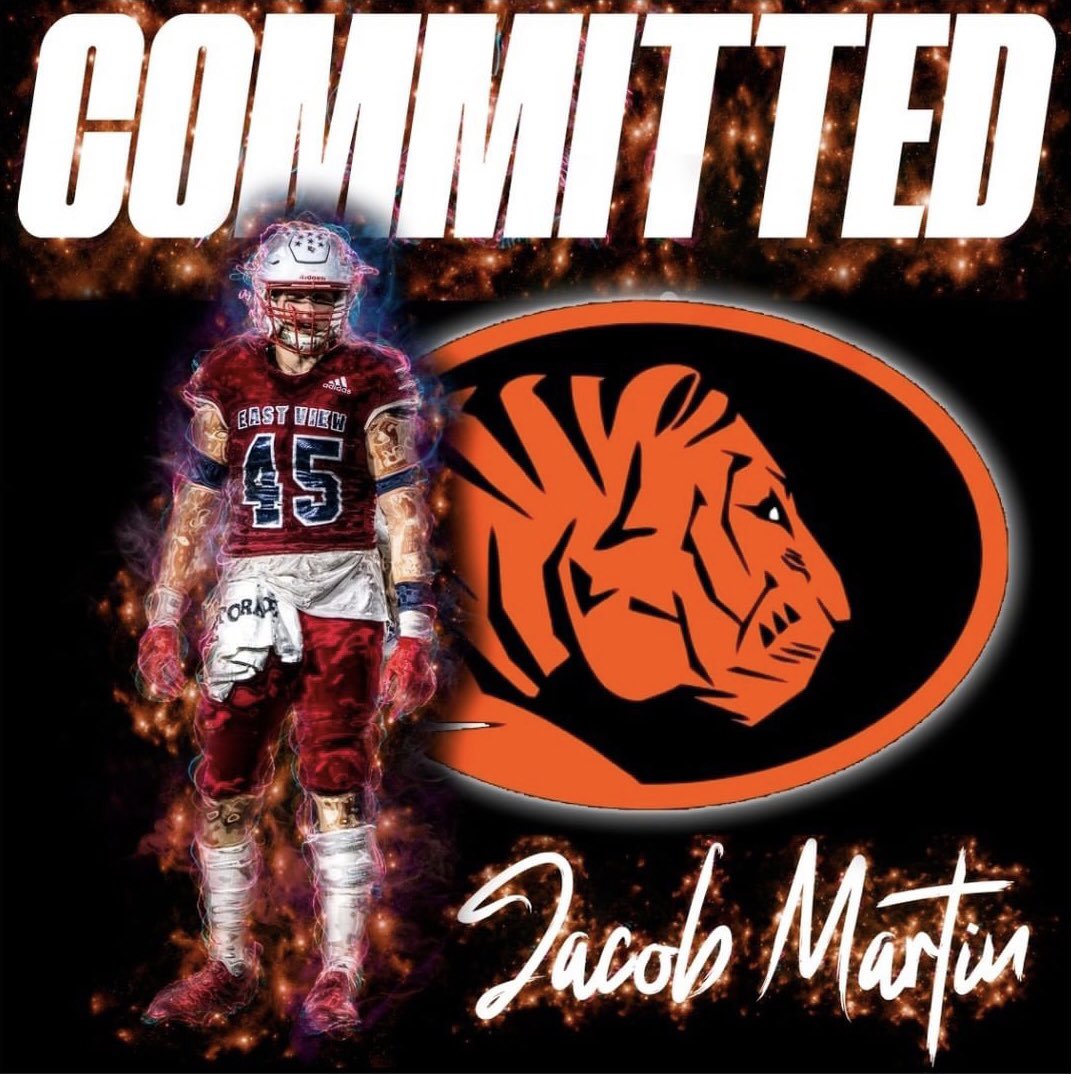 Jacob Martin (@jacobmxrtin) on Twitter photo I am extremely blessed and excited to announce I will be commiting to <a href="/ECUTigersFB/">ECU Tigers Football</a>!! I cannot thank my friends, family, and coaches enough for everything they have done for me to get where I am today.
Go tigers! 🐅
<a href="/Coach_AlJohnson/">Al Johnson</a> <a href="/CoachLinney/">Brandon Linney</a> @ECUCoachKMac I am extremely blessed and excited to announce I will be commiting to <a href="/ECUTigersFB/">ECU Tigers Football</a>!! I cannot thank my friends, family, and coaches enough for everything they have done for me to get where I am today.
Go tigers! 🐅
<a href="/Coach_AlJohnson/">Al Johnson</a> <a href="/CoachLinney/">Brandon Linney</a> @ECUCoachKMac