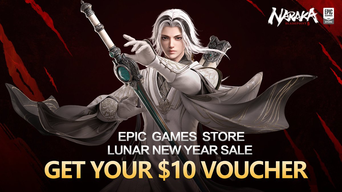 NarakaIt's tweet photo. Stai cercando di mettere le mani su Naraka: Bladepoint? Ora è la tua occasione, la Vendita del Nuovo Anno Lunare di Epic Games è attiva! Acquista il gioco e iscriviti all'Epic Games Store per ottenere un buono da 10$!

Ci vediamo su Morus Isle 😉 https://t.co/wSKzYoNyHg