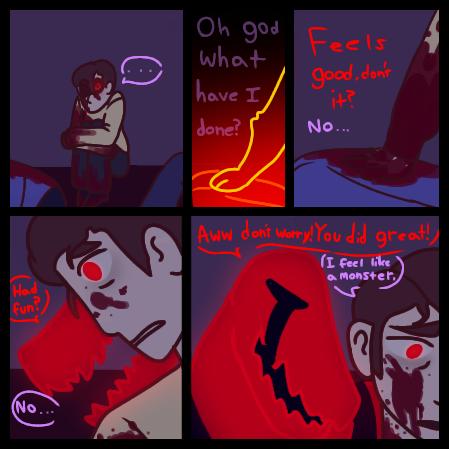 ShapedBunny's tweet photo. #Fnaf #FnafAU #WilliamAfton #OMC #OldManConsequences #FramedAU
William was tested by the man in the lake one final time. The man instilled Casper with his rage and had him bring his killers to justice but he had not expected Casper to reject this feeling and defy the evil within. https://t.co/RGlcTMB3zw