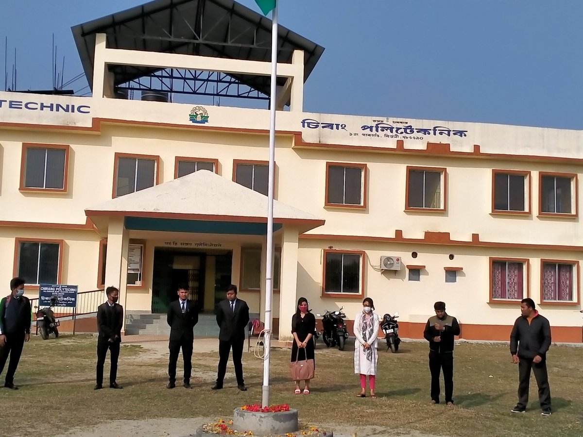 chirang_poly's tweet photo. 2nd BTR Accord Day was successfully observed at Chirang Polytechnic on 27th January, 2022. The National Flag was unfurled by Dr. Nur Hussain, Lecturer in Physics, Chirang Polytechnic. https://t.co/WlMMC39j71