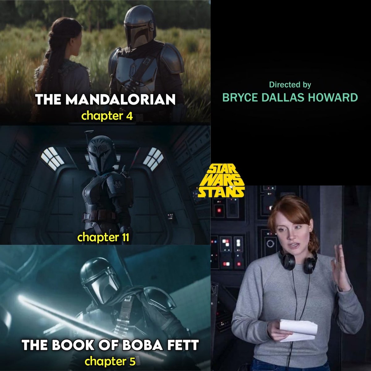 Bruce Dallas Howard Appreciation tweet. She deserves to direct a Star Wars Movie.

#TheBookOfBobaFett #BookofBobaFett