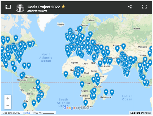 JuliaFliss's tweet photo. "our perspectives are influenced by our cultural identities &amp; our shared experiences..."

Launching into our #GoalsProject work by connecting with our global classroom community &amp; checking our #blindspots...

"Why aren't there any classrooms from __________ participating?" #SDG17 https://t.co/upnnBab9GP