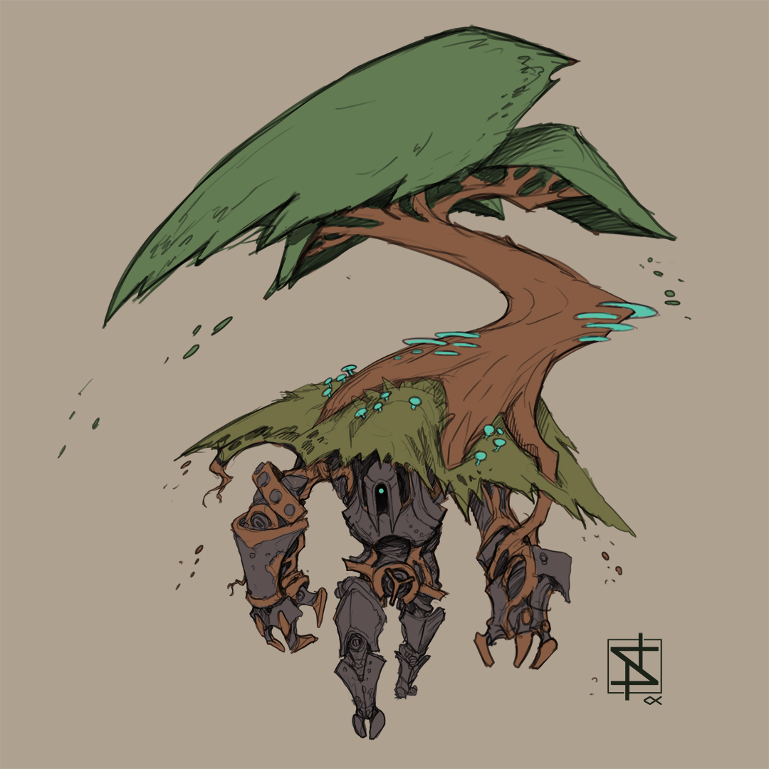 #characterdesign A personal favorite concept of mine: Tree Golems.