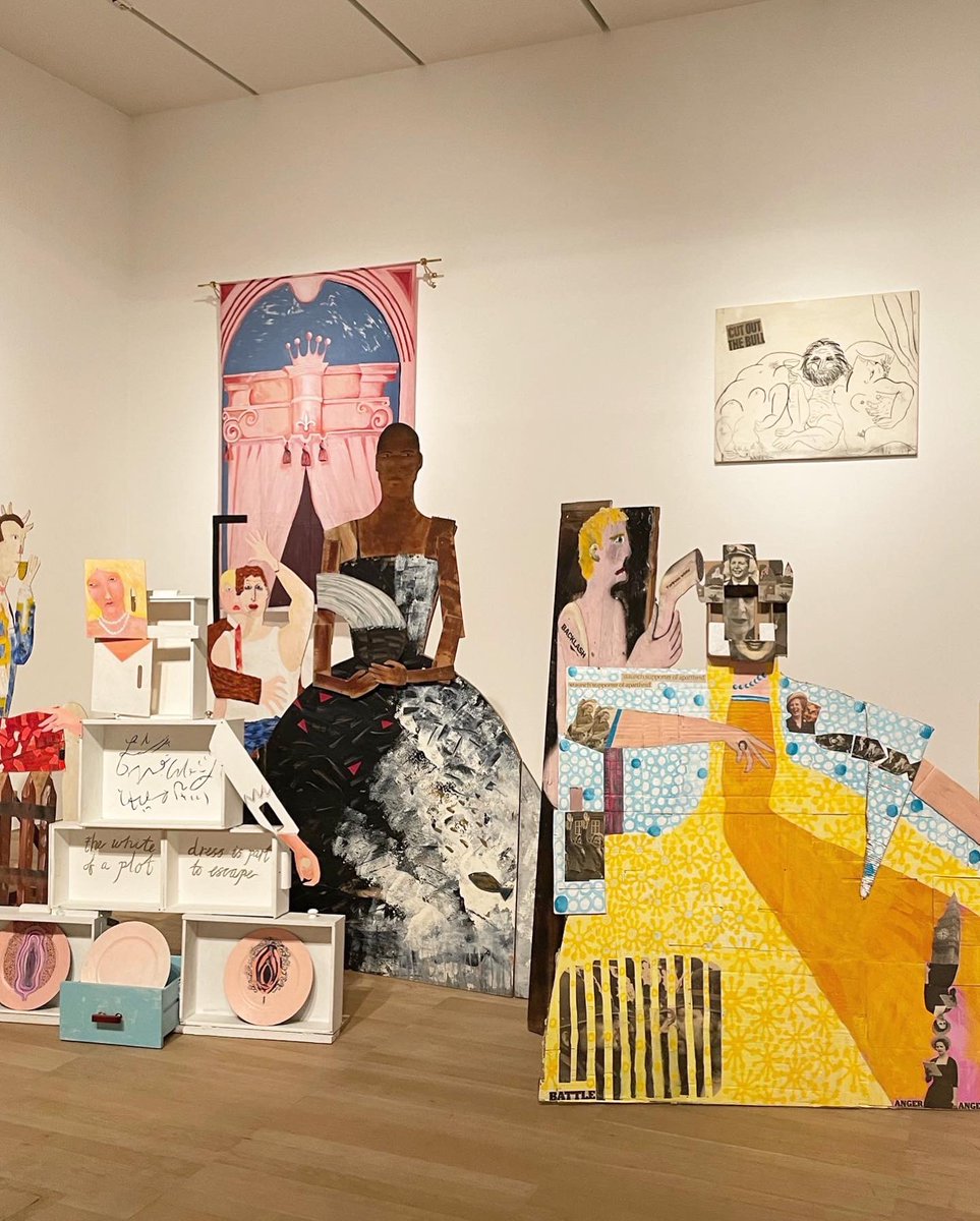 AkikoBanUK's tweet photo. Vivid and strong painting by Lubaina Himid at @Tate 🍋
#inspiration #lubainahimid #tatemodern #britishblackartmovement #art #painting #sound #sonicwork #installation https://t.co/ChwL2fHqsE