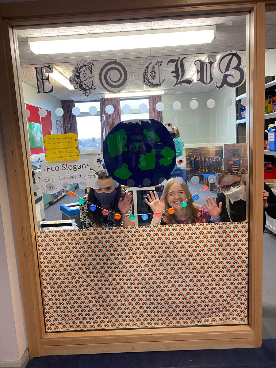 This evening after school, the eco committee updated the Eco Board and added a pop of colour! We love the addition of the rainbow wrapping that was going spare 🌈 🪴