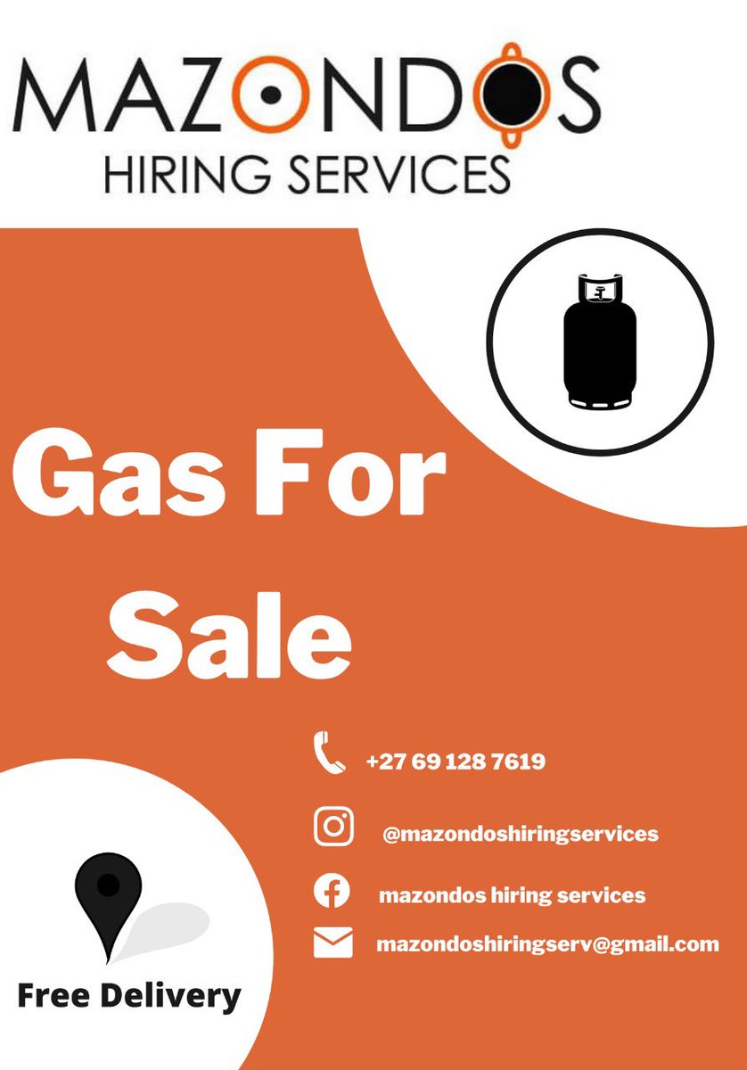 Good evening! I am selling gas and deliver around Katlehong, Vosloorus, Thokoza, sky City, Leopards Rest and surrounding areas #supportlocal #supportblackbusiness #supportwomeninbusiness #DJSBU