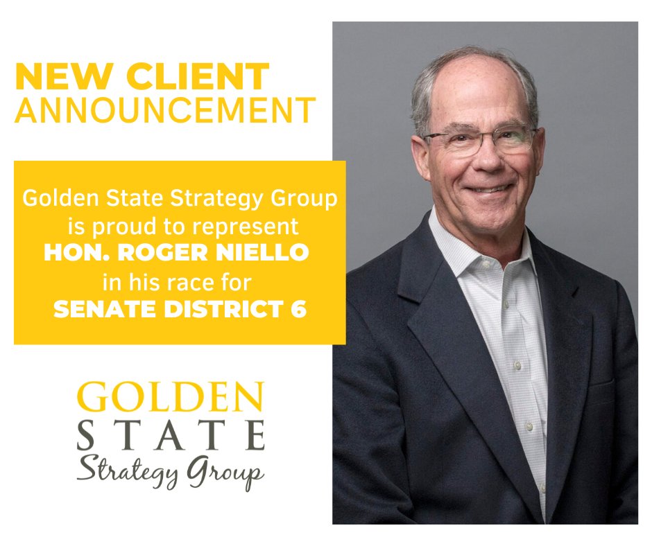gs_strategy's tweet photo. We are proud to introduce our new client, Assemblyman Roger Niello (fmr.), in his campaign to represent Senate District 6! If you’d like to know more about Roger and his campaign, let us know! https://t.co/YJBQwnvtD9