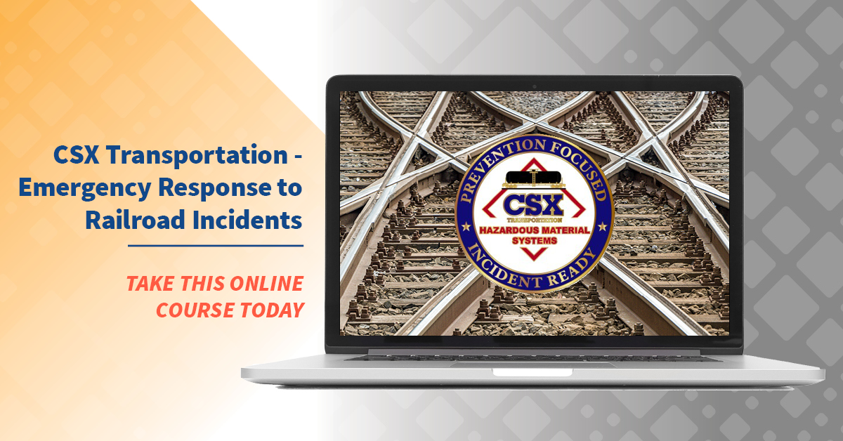 TRANSCAER's tweet photo. Take the @CSX “Emergency Response to #Railroad Incidents (#ERRI)” online course to gain an understanding of the hazards of working around the rails and protocols to keep #responders safe. Available on our #TRANSCAER Learning Management System: https://t.co/MjxHyMy0Wi https://t.co/ssksc4o7lH