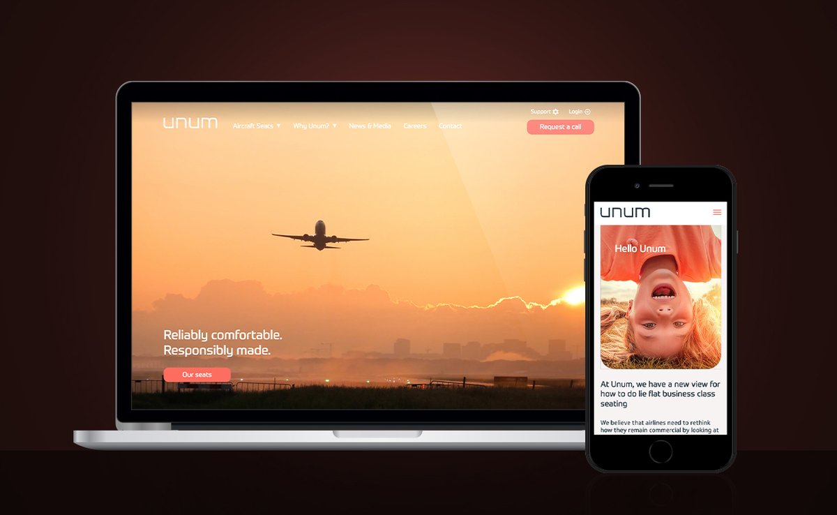 Unum Aircraft Seating's new website takes off on launch day and we're delighted with the results. Read more at buff.ly/3r6HY32 #websitedesign #websitedevelopment #digitalmarketing