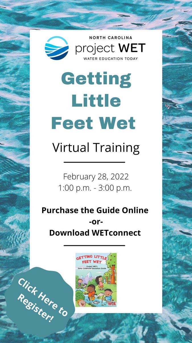 ProjectWETNC (@projectwetnc) on Twitter photo Calling all early childhood educators! Register now for our free workshop on February 28, 2022. bit.ly/3G5YJzE
<a href="/NCDEQ/">N.C. DEQ</a> <a href="/NorthCarolinaEE/">NorthCarolinaEE</a> <a href="/CWEP_NC/">CWEP</a> <a href="/NCWSN/">NCWatershedNetwork</a> Calling all early childhood educators! Register now for our free workshop on February 28, 2022. bit.ly/3G5YJzE
<a href="/NCDEQ/">N.C. DEQ</a> <a href="/NorthCarolinaEE/">NorthCarolinaEE</a> <a href="/CWEP_NC/">CWEP</a> <a href="/NCWSN/">NCWatershedNetwork</a>