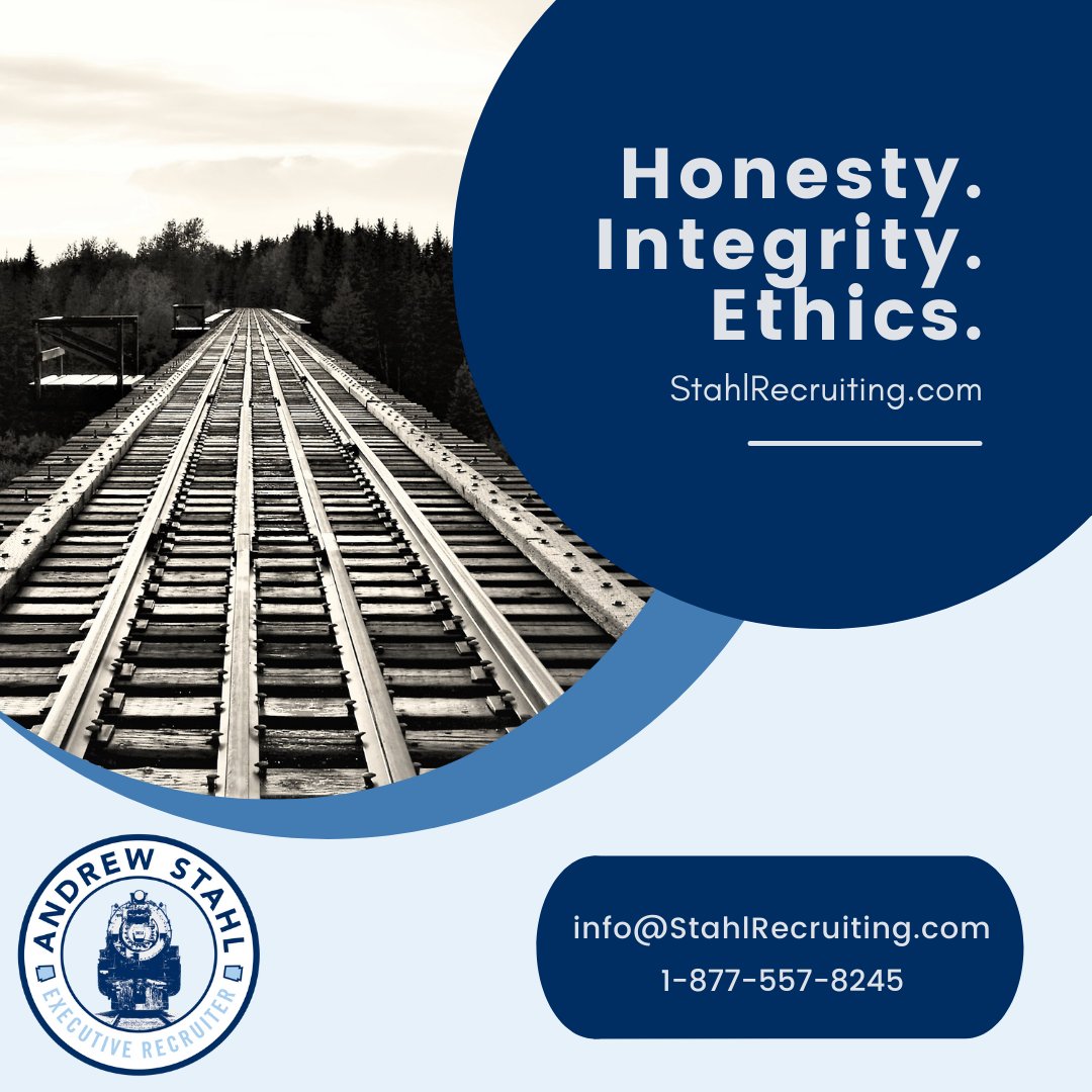 #ThankfulThursday Every phone call, meeting, video call, luncheon reminds us of how blessed we are to serve the #rail community. It is a community. Built on trust, we have established great relationships and build new ones everyday. Our #infrastructureinvestment is working together with you. #gratefulthankfulblessed

stahlrecruiting.com #honesty #integrity #ethics Andrew J. Stahl, Owner Anabelle Cormier #executivesearch #transportation #infrastructure #mergersandaquisitions #privatequity #freight #transit #construction #MOW #railsuppliers #railcontractors