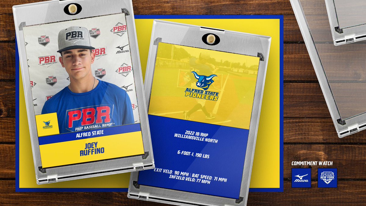 PrepBaseballNY's tweet photo. 📢Commitment Watch📢

2022 1B/RHP Joey Ruffino (Williamsville North) has committed to @AlfredStateBSBL #congrats

Ruffino is the 1️⃣6️⃣8️⃣th from the 2021 NYS Games.
#pbrfamily https://t.co/rUqEP4civW
