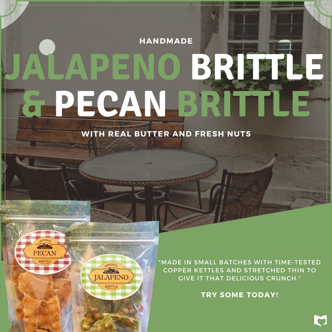 Enjoy the sweet and spicy, irresistible jalapeno brittle made with real butter, fresh peanuts, and jalapenos or the old-fashioned pecan brittle made with real butter and fresh pecans.
readingforeducation.com/.../RFEMagDeta…...
#nationalpeanutbrittleday #topitems #RFE #jalapeños #pecans