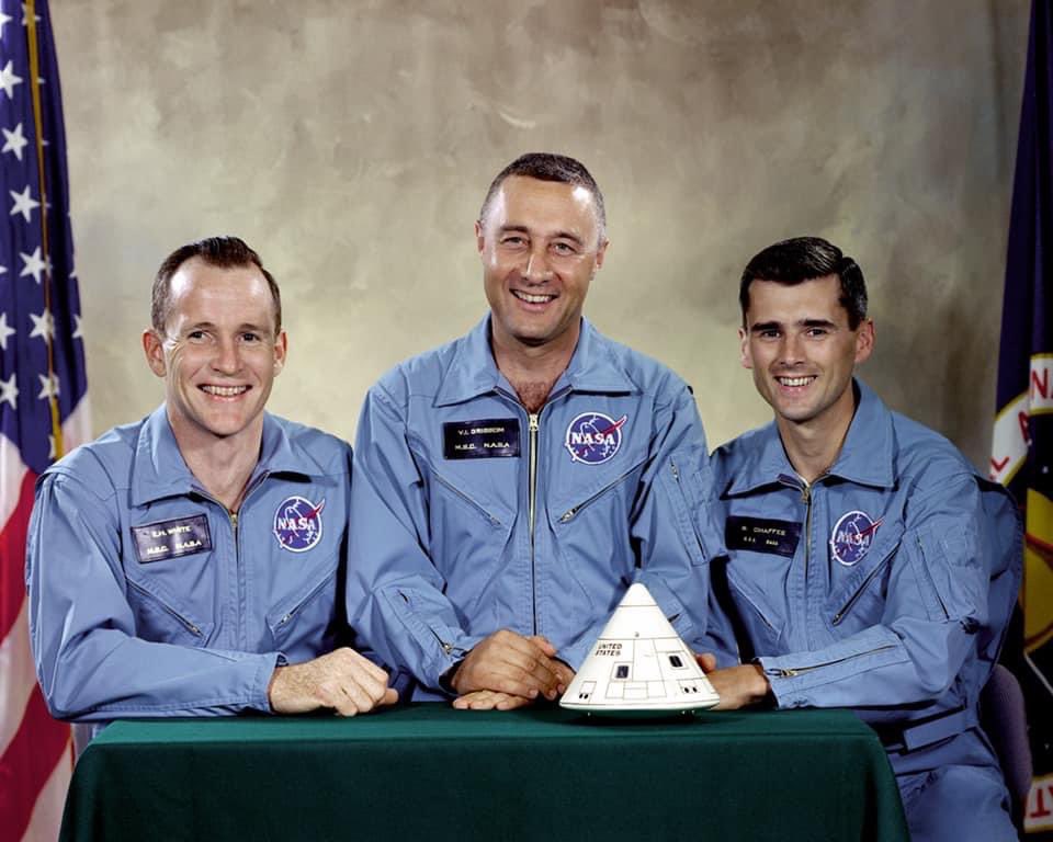 GayDispatcher's tweet photo. Jan 27, 1967. Remembering the crew of #Apollo1 🇺🇸

#Grissom
#White
#Chaffee https://t.co/W2O8AhmbTh
