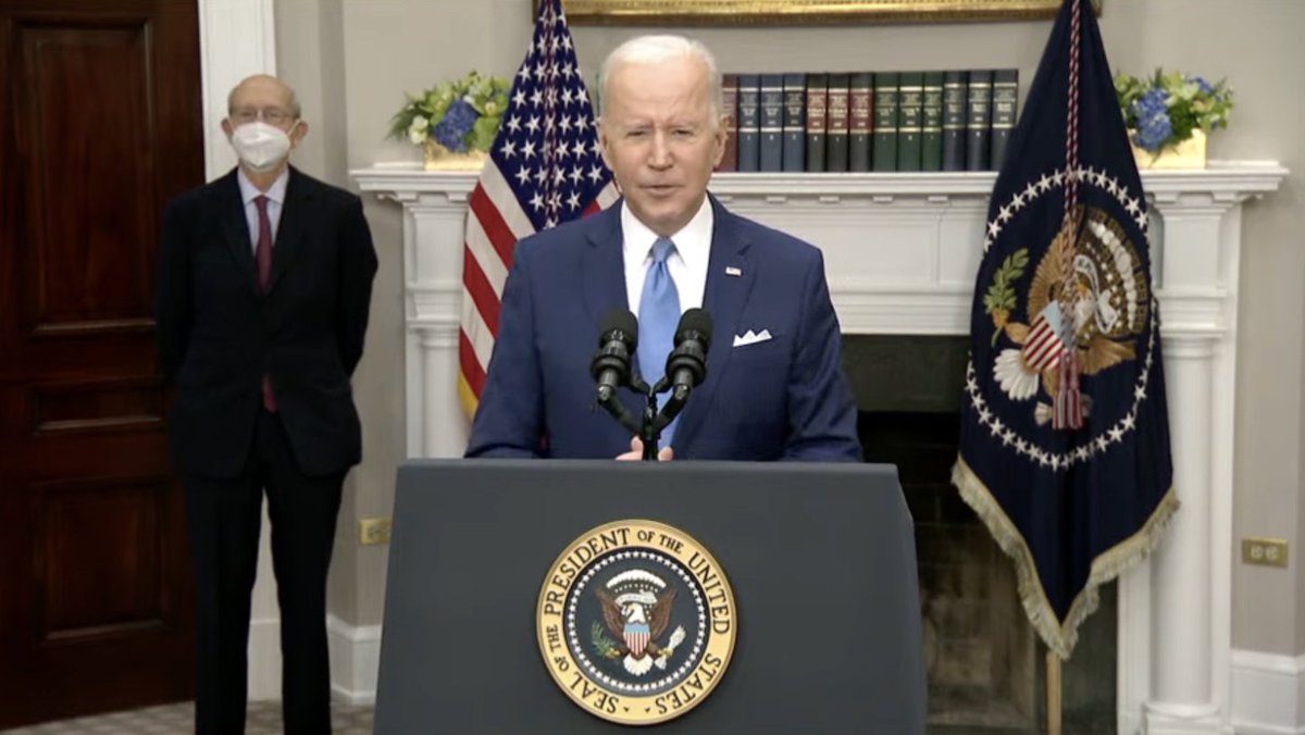 civilrightsorg's tweet photo. NEW: @POTUS says “person I will nominate will be someone with extraordinary qualifications, character, experience &amp; integrity – and that person will be the first Black woman ever nominated to the U.S. Supreme Court.”

Nominee to come before end of February (Black History Month). https://t.co/pxaBh2rXsC
