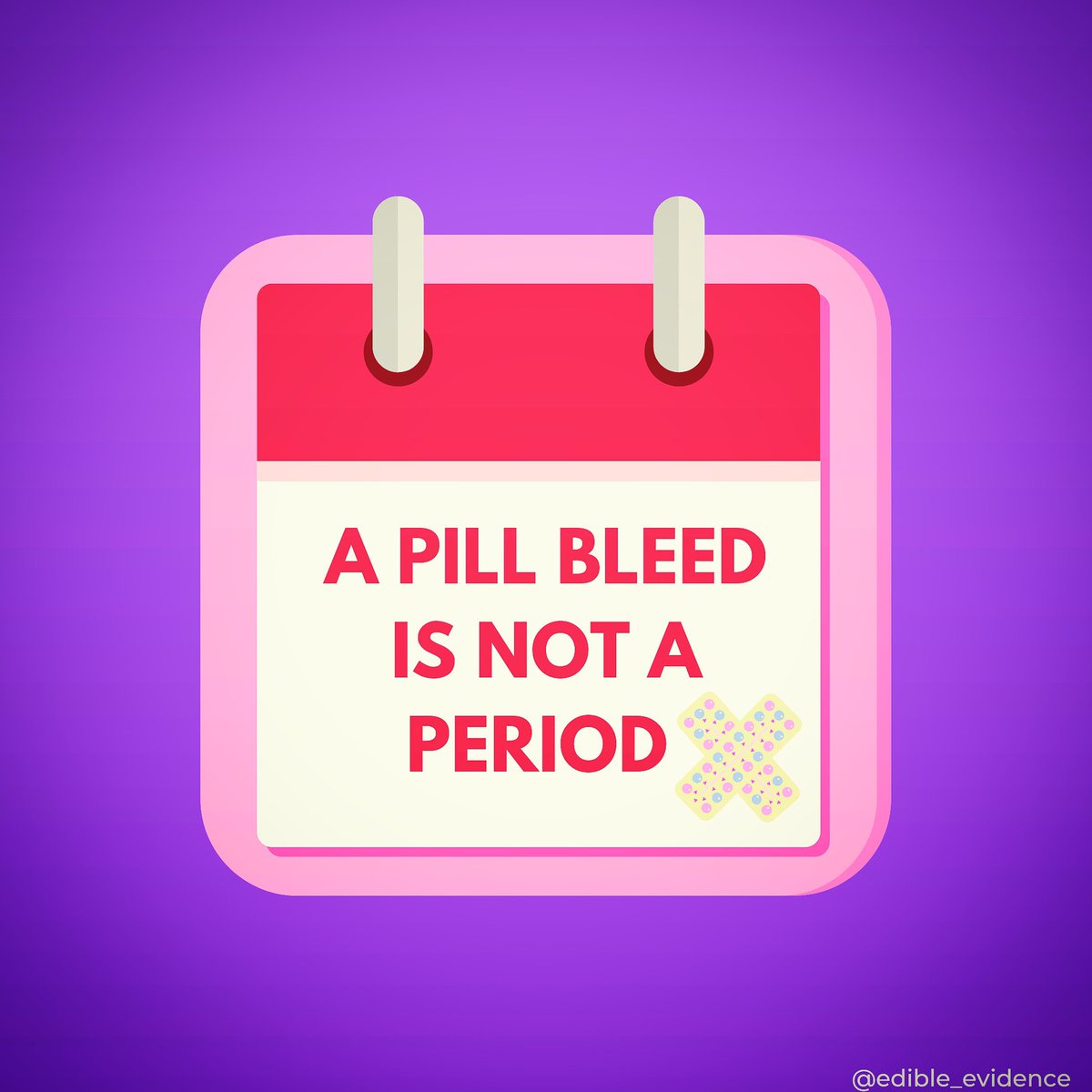 💊 Pill bleed: uterus lining sheds in response to withdrawal of the ARTIFICIAL hormones in your pill. *The pill also prevents ovulation as it suppresses LH and FSH.
🩸 Period: uterus lining sheds in response to the NATURAL fall in hormones in your menstrual cycle.
#periods