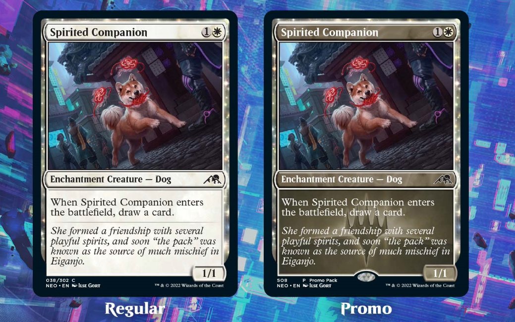 This is the best card in the set. It's Elvish Visionary in white as an Enchantment creature. Spirited Companion is perfect and we will hear no arguments. #MTGNeon This is the best card in the set. It's Elvish Visionary in white as an Enchantment creature. Spirited Companion is perfect and we will hear no arguments. #MTGNeon