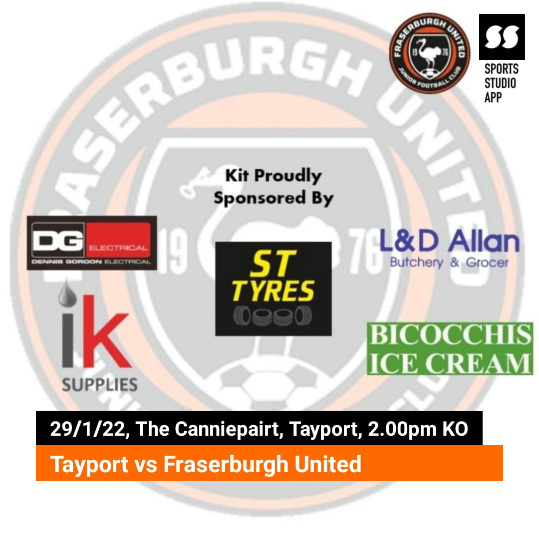 🏆 Quest Engineering Inter Regional Cup

🏟 The Canniepairt, Tayport

🕑 2.0ppm KO 

🗓  Saturday 29/1/22

ℹ United return to cup action travelling South to Tayport FC

👫 Spectators welcome and permitted. Please adhere to all COVID guidelines.