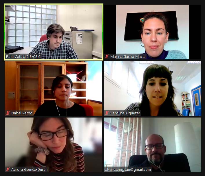 CIB_CSIC's tweet photo. Another wonderful edition of the #CIB4Future Seminar Series today! Great talks and fascinating research lines.
Thank you very much to our speakers @carolalquezar, @bio_miguelon, @IsaParmen y Marina García! https://t.co/zePqQjkDyh