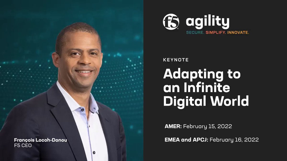 Regístrese para unirse al CEO de F5, François Locoh-Donou, para su discurso de apertura de Agility 2022. Si queremos preservar la confianza del cliente y permitir el crecimiento y la innovación, nuestra industria, los gobiernos y las instituciones deben... bit.ly/3GayYOq