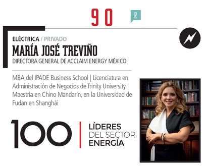 petroleoenergia's tweet photo. Conoce a #Los100. María José Treviño (@MariaJoseTrevin), Directora General de @AcclaimEnergyMx.
Brindamos una felicitación por pertenecer a #Los100 líderes del sector energía.
https://t.co/lqYpQyNQfl https://t.co/sRwQvlHT3h