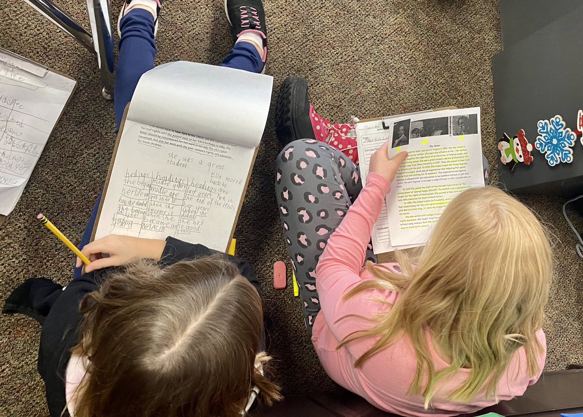 GantzValeri's tweet photo. Students have been researching civil rights leaders and are putting together their information on posters complete with headings, facts, and illustrations. Collaboration at its finest! #myjblions https://t.co/scuT2zbahh