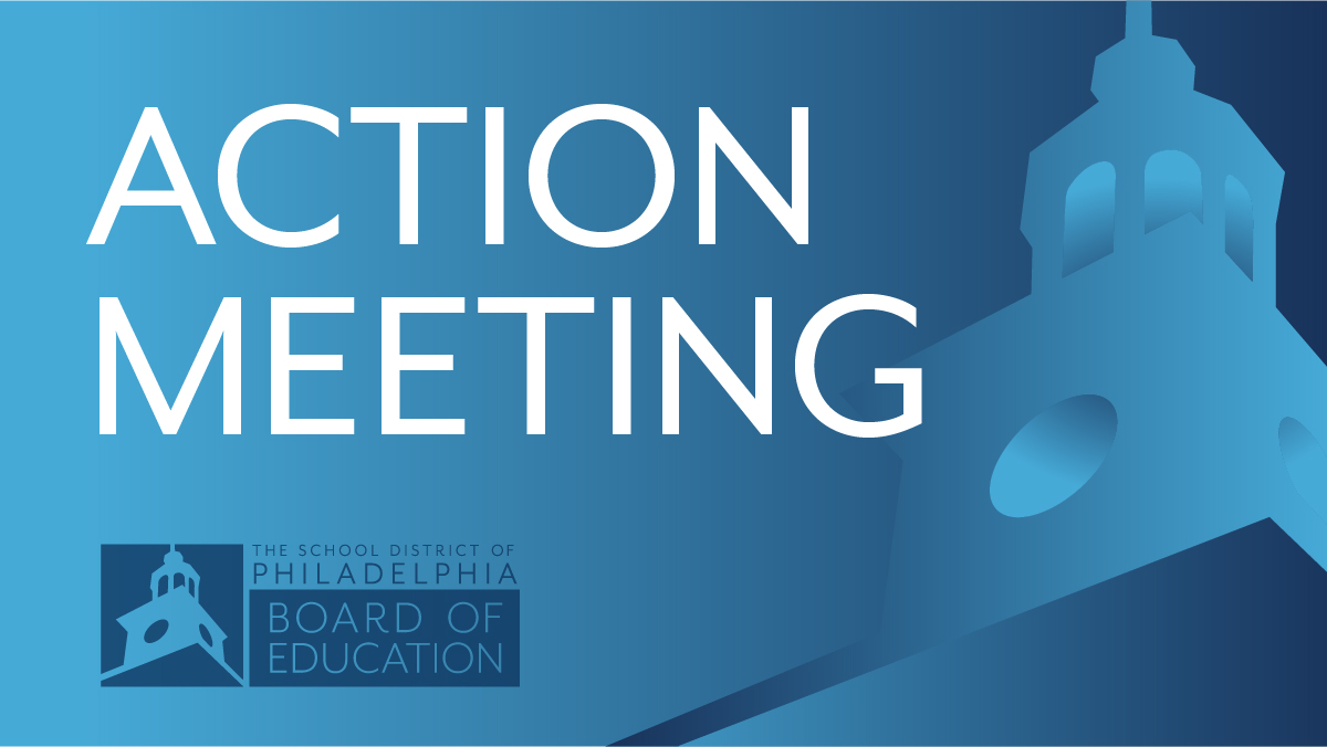 Remember to join us today at 4 p.m., when the Board will hold its monthly action meeting in a hybrid format in the SDP Administration Bldg. Auditorium (440 N. Broad Street.)