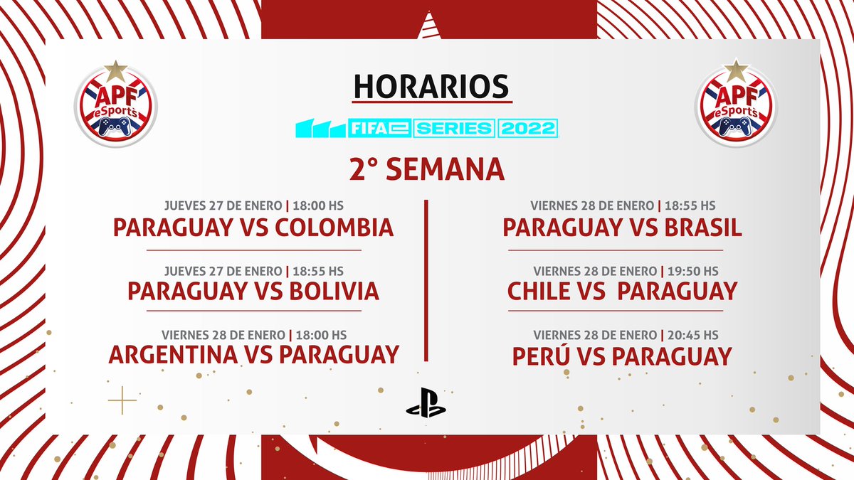 APFeSports's tweet photo. ¡Hoy todos alentamos a la Albirroja! 💪🏼

Paraguay vuelve a jugar en la #FIFAe Nations Online Qualifiers 2022 y buscará su clasificación a la FIFAe Nations Cup 2022.

¡Fuerza muchachos! ⚽🇵🇾🎮 https://t.co/zNp3qwO8Oj