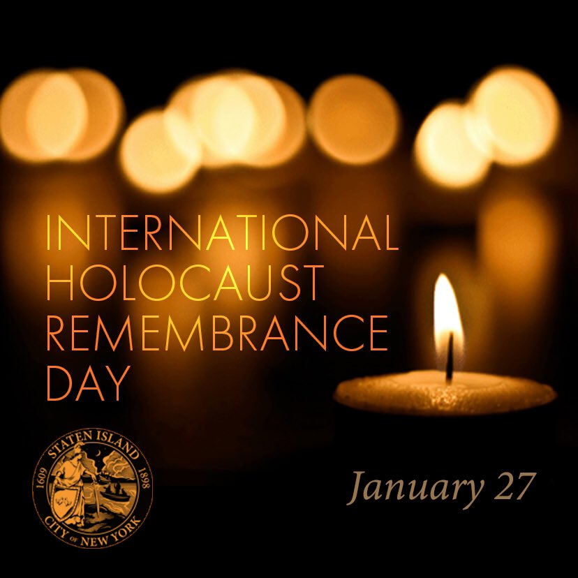 Today we remember the 6 million Jews who were killed during the horrific acts of genocide that came to end on January 27, 1945, with the liberation of the Auschwitz- Birkenau camp.