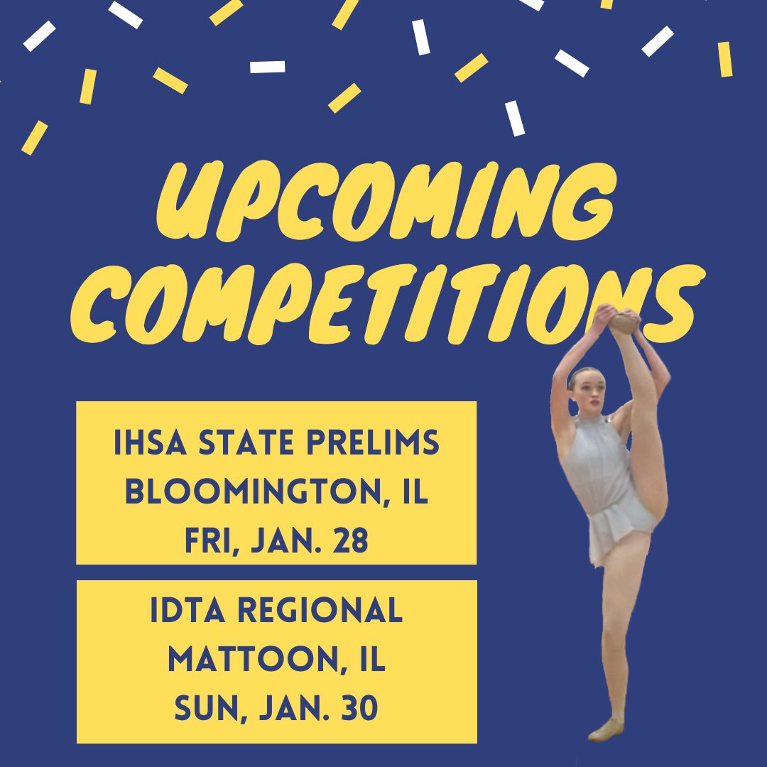 MFHSTrojanettes's tweet image. Busy weekend for the Trojanettes! If you haven’t gotten your tickets for IHSA state yet, then click the link in our bio! We are performing at 11:19 AM 💛💙