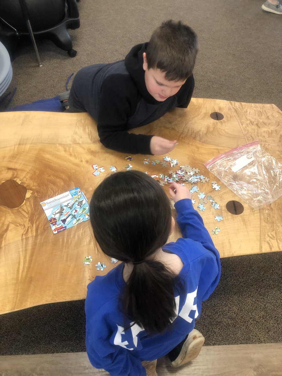 nwmediacenter's tweet photo. Unplugged team building going down in the media center w/ @Sams_class 🧩 💙 @nweseagles https://t.co/flQuEsBsKn