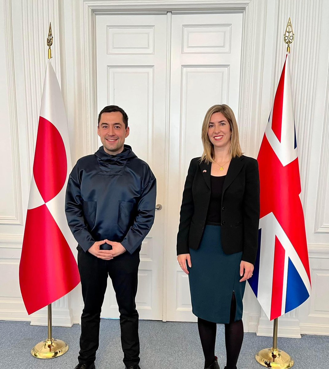 GreenlandMFA's tweet photo. Today UK 🇬🇧 &amp; Greenland 🇬🇱 launched Free Trade Agreement negotiations. 

“Trade between 🇬🇧 &amp; 🇬🇱 has created revenue streams &amp; jobs in both countries. An FTA will benefit our industry &amp; be a steppingstone for developing our bilateral relations further” - 🇬🇱 PM @MuteBEgede https://t.co/TaMt3I8SsU