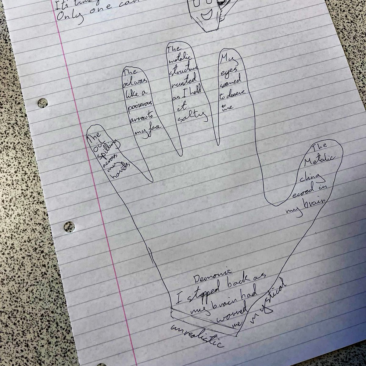 Look at this fab work from the year 8s I met today!
Planning openings and writing descriptions using senses (based on a fab @Rhian_Ivory workshop I did a couple of years ago 🥰 #authorvisit #writingworkshop